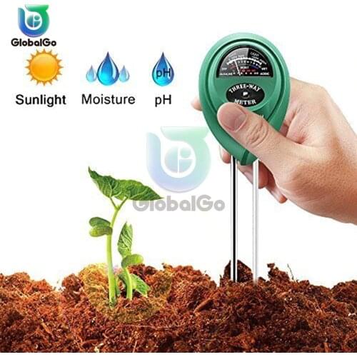 3 in 1 Soil Ph Meter Soil Tester PH Moisture Meter Temperature Sunlight Intensity Measurement Analysis Acidity Alkali