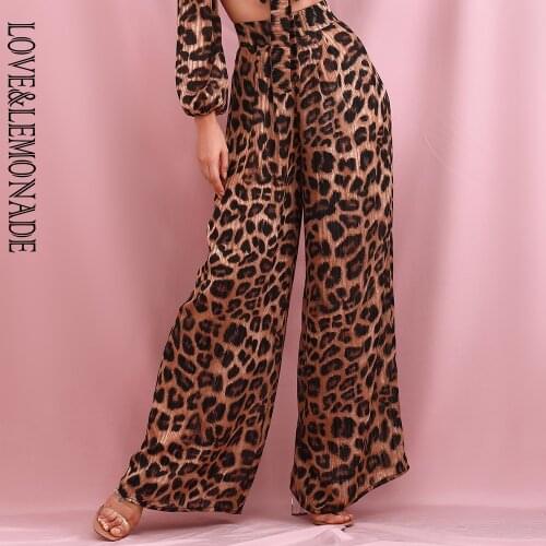 LOVE & LEMONADE LOVE & LEMONADE Apricot High Waist Wide Leg Loose Lon High Waist Wide Leg Loose Long Pants Spring LM82199-1PANTS