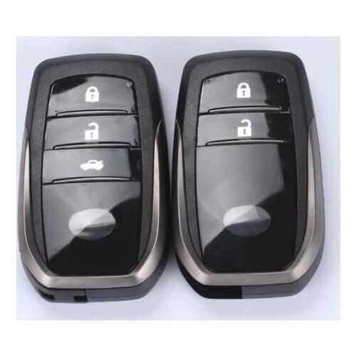 2 Buttons/3 Buttons Smart Card Remote Key Shell Cover For Toyota Riez RAV4 Highlander Camry Prado With Smart Key Blade Fob Case