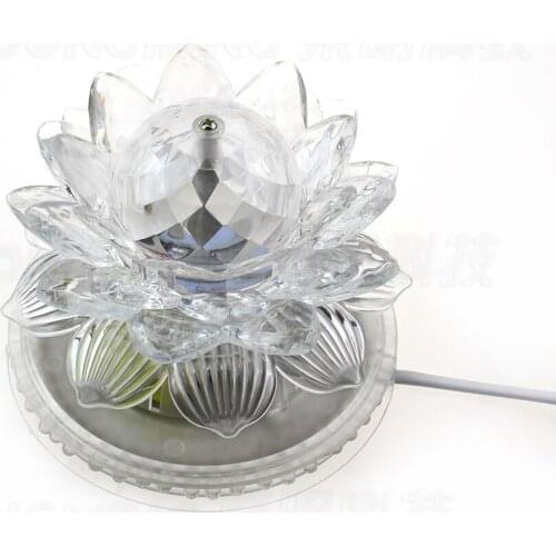 Creative3W Mini Crystal Lotus Rotating RGB Light 48 LEDs Sunflower rgb LED Stage Light AC100-240V For Party Bar DJ Holiday lamp