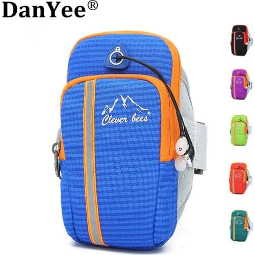 DanYee 5 Inch Universal Sports Armband Case Waterproof Nylon Running Phone Bag Sport Arm Band Case