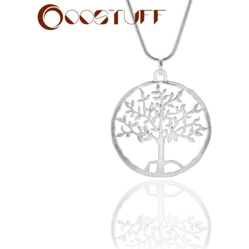 Tree of Life Long Chains Collar Necklace Suspension Pendants Unusual Thing Vintage Jewelry for Women Trend Accessories Chokers