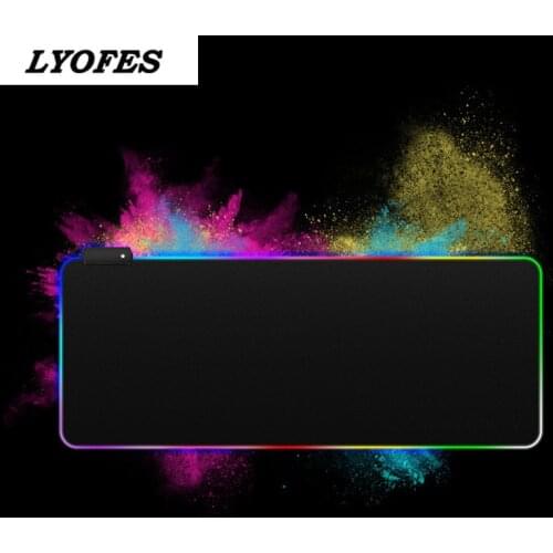Gaming Mouse Pad Large RGB Size Colorful Luminous for PC Computer Desktop 7 Colors LED Light Desk Mat Gaming Keyboard pad