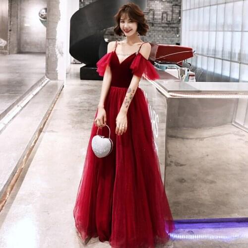 Chinese Prom Dress Toast Clothing Sparkly Mesh Dress Spaghetti Strap Robe Lacing Long Evening Dress Cheongsam Vestidos