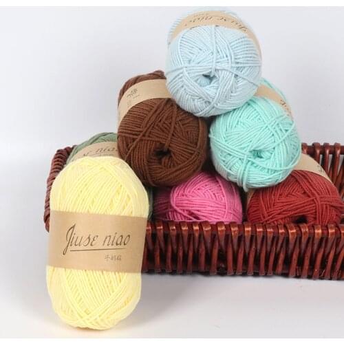 Colorful Hand Knitted Wool Yarn Milk Cotton Baby Yarn For Sweater Scarf Doll DIY Handmade Crochet Yarn Knitting Supplies