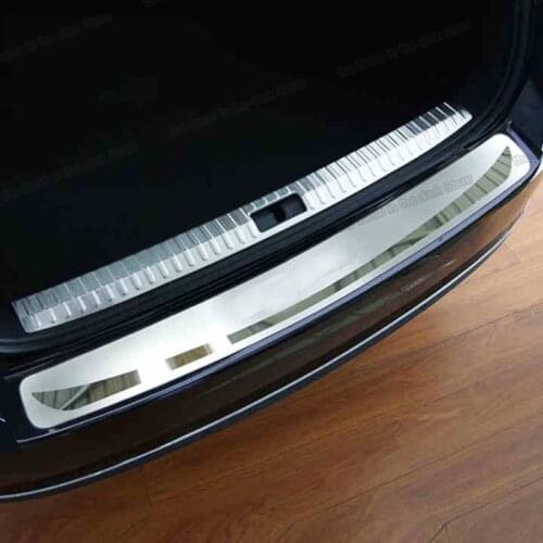 Lsrtw2017 for Skoda Octaiva Trunk Outside Sill Threshold Trims Interior Accessories Chrome 2014 2015 2016 2017 2018 2019 2020
