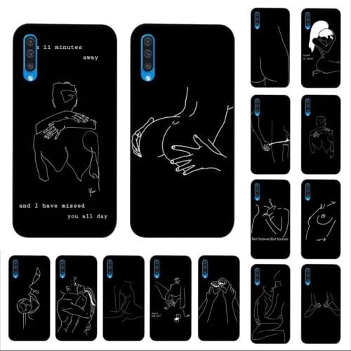 LVTLV Minimalist Line Sexy Phone Case for Samsung A30s 51 5 71 70 40 10 20 s 31 A7 A8 2018