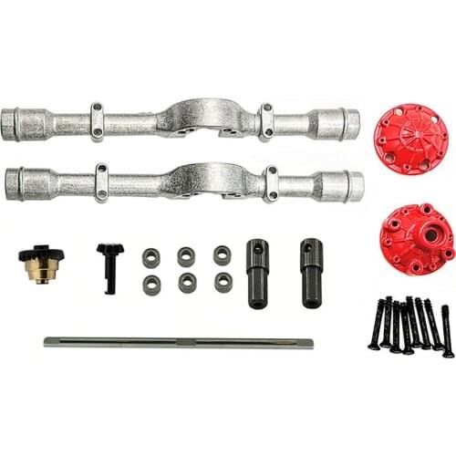 Metal Axle Housing Differential Gear DIY Set for WPL D12 Small Cargo Card RC Car Upgrade Parts