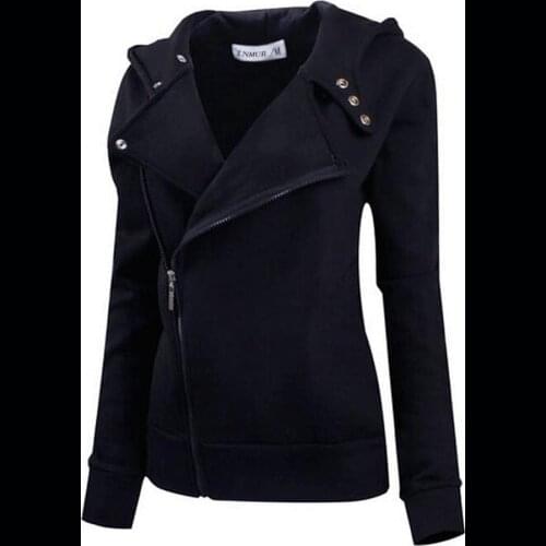 Fashion Casual Women Hoodie Sweatshirts Long Sleeve Hooded Slim Fit Zip-Up Hoodie Lady Jacket Tops Plus Size Femmes Streetwear