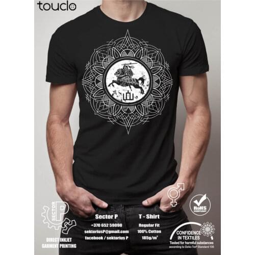 Lithuanian Vintage Vytis Coat of Arms Printed New Fashion Graphic Letter Men Casual Cotton Short Sleeve T Shirt