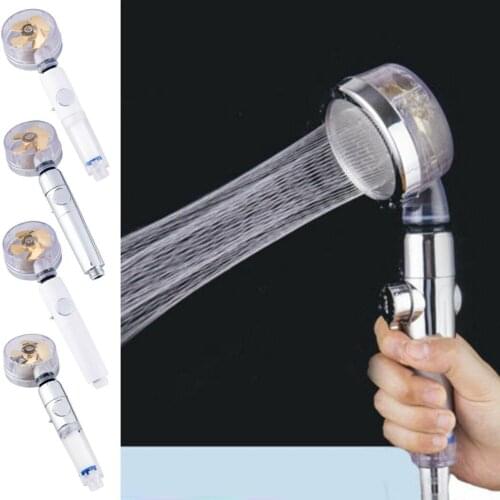 Bath Shower Head High Turbo Pressure Handheld Plating Home Bathroom Wall Mounted Waterfall Shower Faucet Hot Sale High Quality