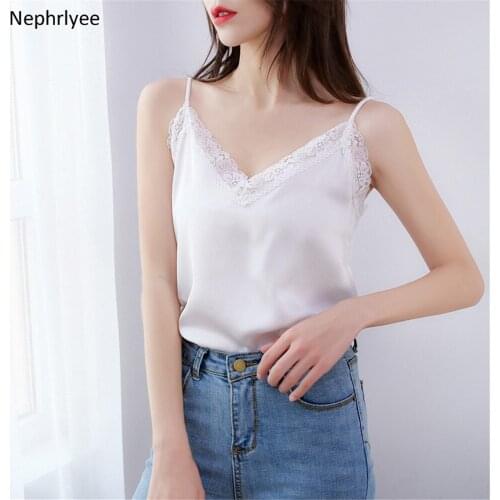 Nephrlyee Womens Silk Tops