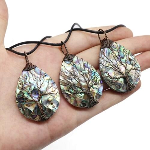 3PCS Life Of Tree Necklace Pendants Chakra Reiki Meditation Pendant Pendulum Amulet DIY Jewelry Making Necklaces Accessories