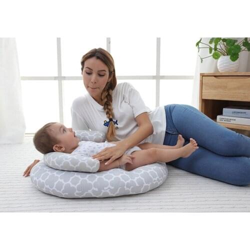 Newborn Baby Pillow Lounger with Head Positioner Infant Comfortable Sleeping Pad Cushion Shaping Pillow