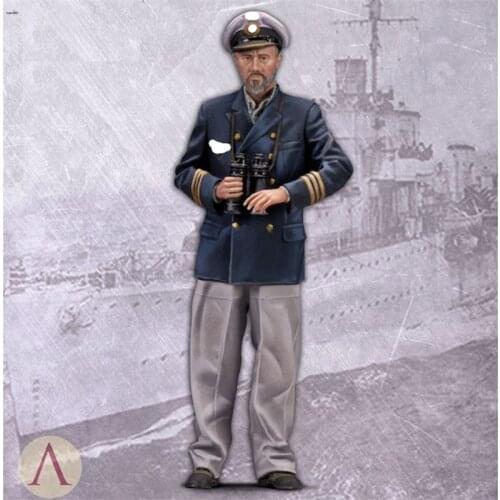 Resin Figure 1/35 Scale Model Kit WWII U-BOAT Commander GK Assembly Models Kit Resin Colorless Self-Assembled Toy NO.409