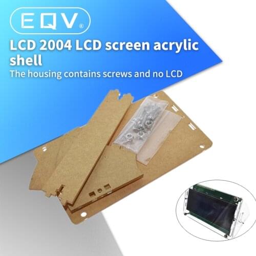 Transparent Acrylic Shell for LCD2004 LCD Screen with Screw/Nut LCD2004 Shell Case holder (no with 2004 LCD)
