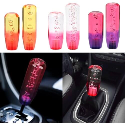 10/15CM Universal Bubble Crystal Car Gear Shift Knob Transparent Gear Knob Stick Manual Transmission Shifter Car-styling