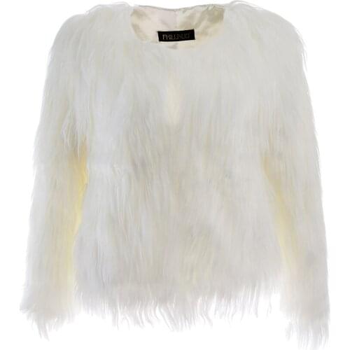 Fluffy LED Fur Coat Glow in Dark Outwear Night Club Halloween Costume