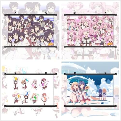 WTQ Yuru Yuri Akari Kyouko Yui Chinatsu Retro Poster Canvas Painting Anime Posters Wall Decor Poster Wall Art Picture Home Decor