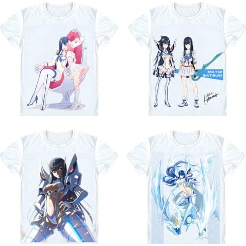 Kill la Kill T-Shirts Short Sleeve Shirts Anime Manga Kiru Ra Kiru tshirts Satsuki Kiryuin Bakuzan Junketsu Purity Cosplay Shirt