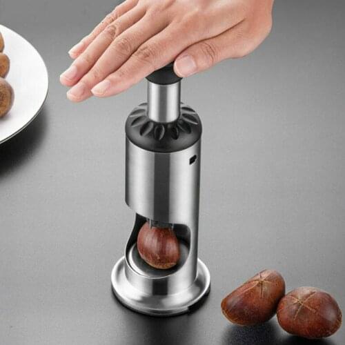 Stainless Steel Manual Chestnut Opener Nutcracker Sheller Peel Antislip Chestnut Peeler Chestnut Artifact Kitchen Tool Accessory