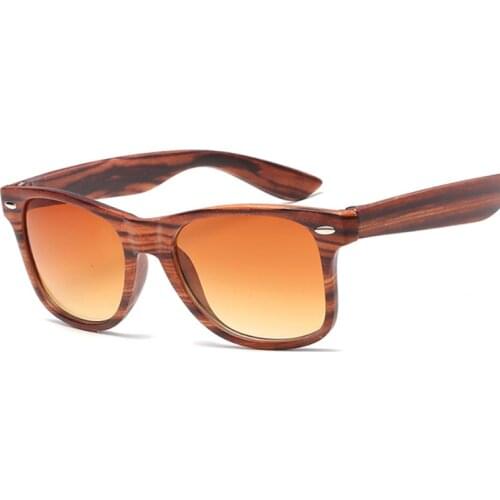 Vintage Rivet Sunglasses Women Square Original Wood Sun Glasses Female Male Retro Bamboo Wooden Gradient Clear Oculos De Sol