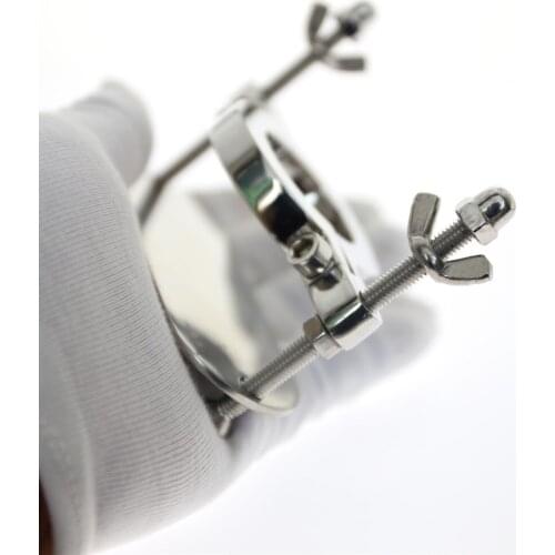 Stainless Steel Ball Stretcher Smasher Squeezer Male Chastity Training Device Cock Penis Ring Scrotum BDSM Restraints Sex Toys