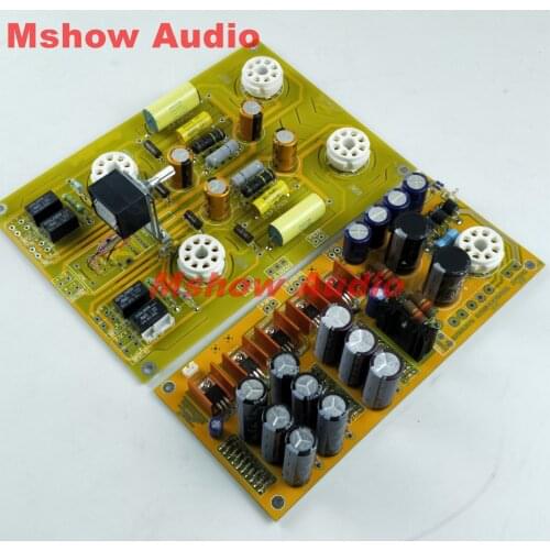 Famous circuit 6SN7 Tube preamplifier DIY KIT refer Cary AE-1 preamp HIFI audio option bare pcb board pre-amp
