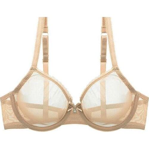 Vgplay Women Bra Unlined Ultra Thin Lace Lingerie Fashion Womens Underwear Mesh Hollow Bra for Women See Through Bralette