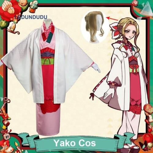 Anime Toilet Bound Hanako Kun Yako Cosplay Costumes Woman Kimono Party Outfits Miko Uniform Women Wigs for Halloween Carnival