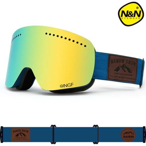 Winter Outdoor Men Ski Goggles Double Layers UV400 Anti-fog Big Ski Mask Glasses Skiing Eyewear Women Snowboarding Goggles