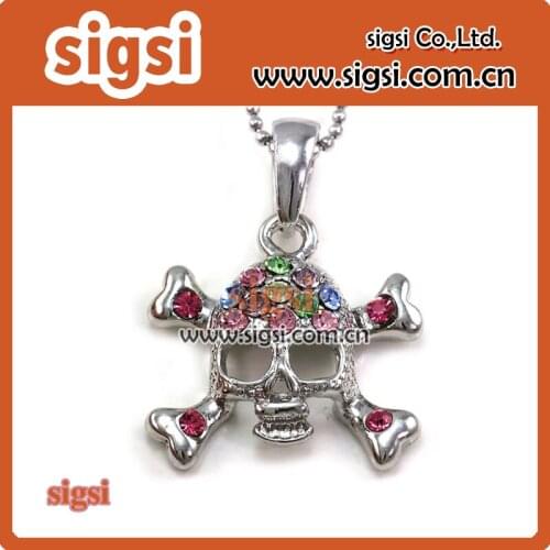 100pcs 40mm Wholedale price Rhinestone Skeleton Pendant