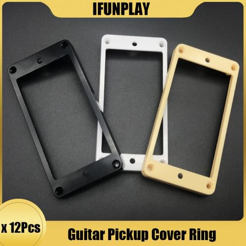 12pcs Plastic Curved Humbucker Pickup Radian/Slanted Frame Mounting Ring for LP Guitar Electric Guitar 7*9mm