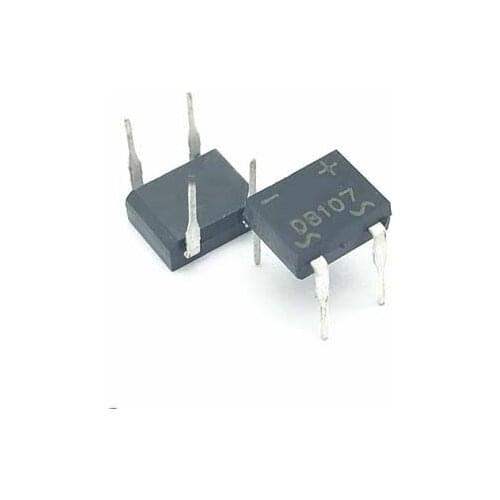 20PCS/LOT DB107 db107 dip4 dip 1A 1000V Single Phases Diode Rectifier Bridge