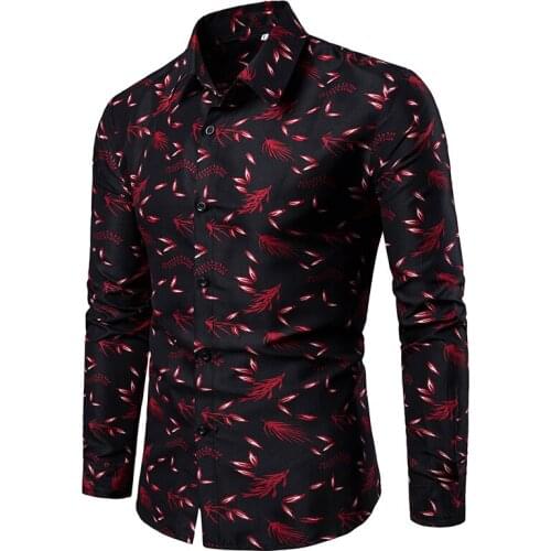 2019 New Fashion Brand Long Sleeve Men Shirt Men Summer Casual Formal Casual Male Dress Shirt EU Size M-4XL
