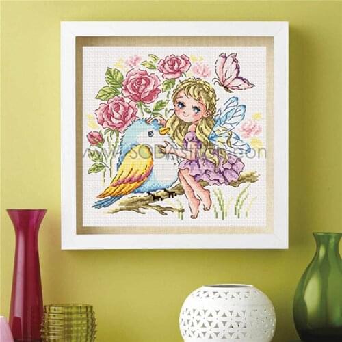 22ct/25ct Cross Stitch Set Cross-stitch Kit Embroidery Needlework Craft Packages Cotton Fabric Floss Embroidery SO3229