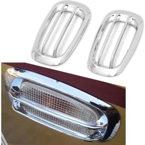2x Car Side Turn Signal Lamp Light Cover Trim For Toyota Land Cruiser FJ200 2008 2009 2010 2011 Chrome ABS Car Styling