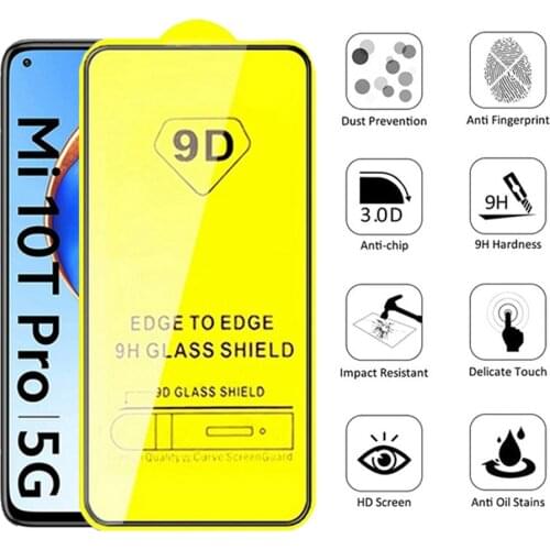 9D Protective Glass For Xiomi Mi 10 T pro Tempered Glass Mi10 T Lens Protection Mi-10T Cristal Templado Xiaomi Mi 10T pro