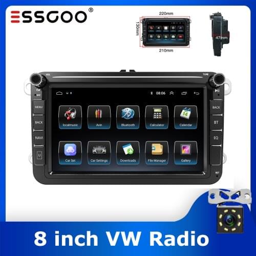 Essgoo Car Radio 2 Din Android 9.1 For Volkswagen Polo VW Seat Skoda Autoradio GPS Bluetooth 8'' Car Multimedia Video Player