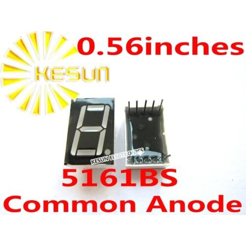 FREE SHIPPING 20PCS x 0.56 inches Red Blue Jade Green Single Digital Tube LED Display Module 5161BS 5161AS 5161AB 5161BB