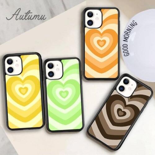 Heart Trendy Inspired Phone Case for iPhone 11 12 Pro Max mini X XR XS SE 2020 5 6S 7 8 Plus Samsung Galaxy S9 S10 Cover shell