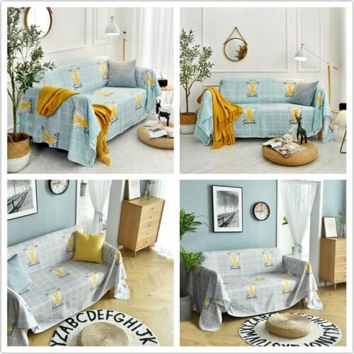 GY4054 European Geometry Deer Blanket Sofa Decorative Slipcover Stitching Can Do Curtain TableCloth Pillow Case