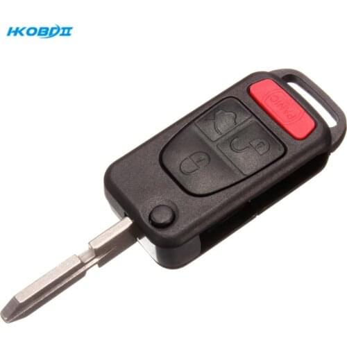 HKOBDII 3+1 4Button Remote Folding Flip Key Shell Uncut Blade For Mercedes-Benz ML SL SLK 1998-2003
