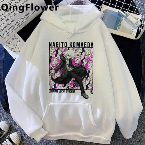 Danganronpa Monokuma Mikan Tsumiki hoodies male grunge Oversized y2k aesthetic streetwear male pullover Ulzzang