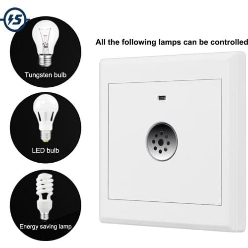 Sound/Light Control Induction Switch AC 180V-250V High Power Corridor Delay Panel