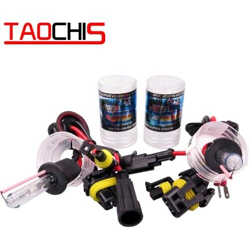 Taochis 12V 35W H3 HID Xenon Replacement Lights Car Auto Headlight 3000K 4300k 5000k 6000k 8000K 10000K 12000K Pink Xenon Bulb