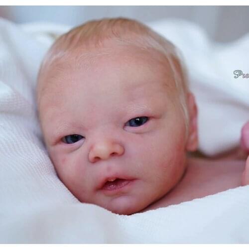 Bebe Reborn Baby Dolls Kit Darren Sleeping /awake Like Real Blank Unfinished Molds Toy For Children Girls Or Boy Surprise Gift