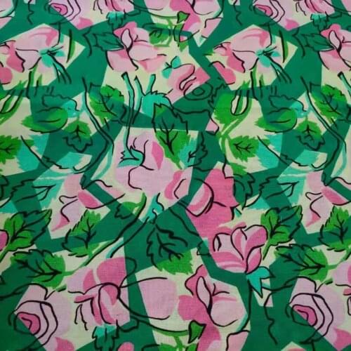 Cartoon Beautiful Roses 100% Cotton Fabric for Kids Clothes Patchwork Sewing Quilting Fabric DIY Sewing Material