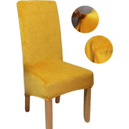 Soft Velvet Dining Chair Cover Spandex Elastic Chair Slipcover Case for Chairs Office Wedding Dining Room Chair Cover Stretch