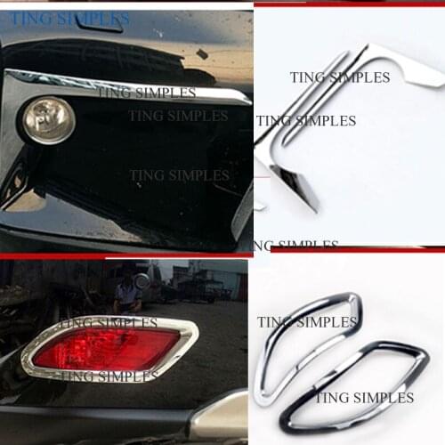 ABS Chrome Front + Rear Fog lamp Light Cover Trim For LEXUS RX270 RX350 RX450 RX450H 2012 2013 2014 2015
